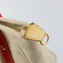 LOUIS VUITTON Antigua Cabas MM Tote Bag Canvas Beige Red M40035 LV Auth SW1779-10