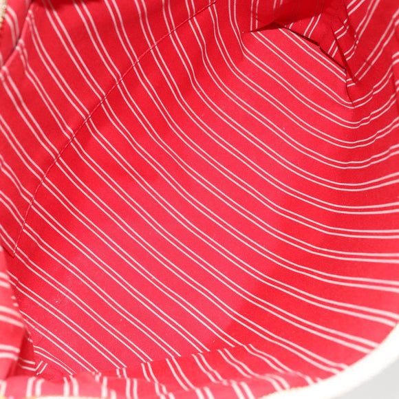 LOUIS VUITTON Antigua Cabas MM Tote Bag Canvas Beige Red M40035 LV Auth SW1779