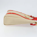 LOUIS VUITTON Antigua Cabas MM Tote Bag Canvas Beige Red M40035 LV Auth SW1779-3