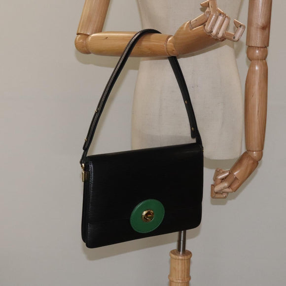 LOUIS VUITTON Epi Free Run Shoulder Bag Green Black M52414 LV Auth sw178