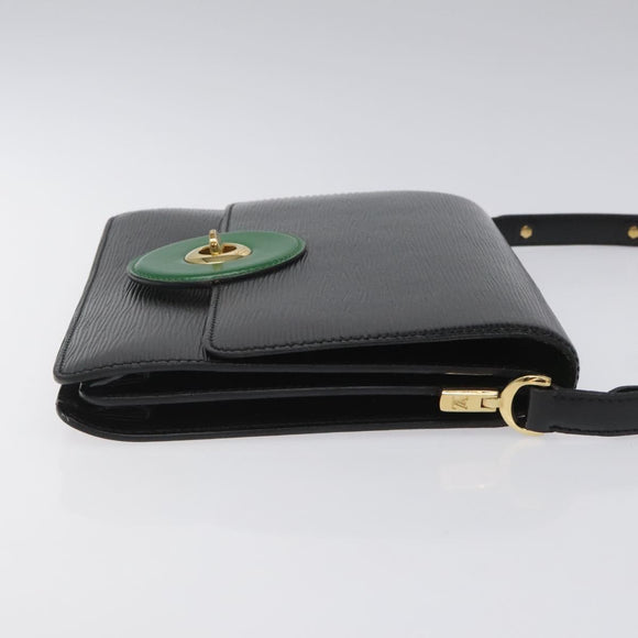 LOUIS VUITTON Epi Free Run Shoulder Bag Green Black M52414 LV Auth sw178