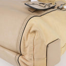 Chloe Tote Bag Leather Beige Brown Auth SW1787-10