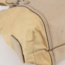 Chloe Tote Bag Leather Beige Brown Auth SW1787-11