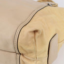 Chloe Tote Bag Leather Beige Brown Auth SW1787-12