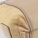 Chloe Tote Bag Leather Beige Brown Auth SW1787-13