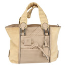 Chloe Tote Bag Leather Beige Brown Auth SW1787-2