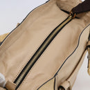 Chloe Tote Bag Leather Beige Brown Auth SW1787-6