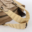 Chloe Tote Bag Leather Beige Brown Auth SW1787-7