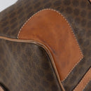 CELINE Macadam Canvas Boston Bag PVC Brown Gold Auth SW1788-16