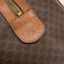 CELINE Macadam Canvas Boston Bag PVC Brown Gold Auth SW1788-12