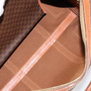 CELINE Macadam Canvas Boston Bag PVC Brown Gold Auth SW1788-11