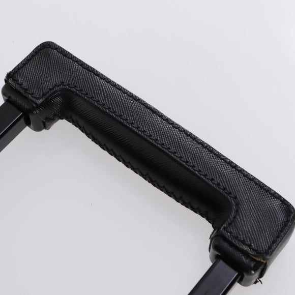 PRADA Carry Case Nylon Leather Black Silver Auth SW1789