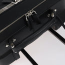 PRADA Carry Case Nylon Leather Black Silver Auth SW1789-11