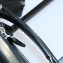 PRADA Carry Case Nylon Leather Black Silver Auth SW1789-12