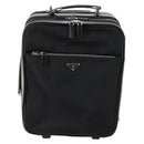 PRADA Carry Case Nylon Leather Black Silver Auth SW1789-2