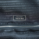 PRADA Carry Case Nylon Leather Black Silver Auth SW1789-24
