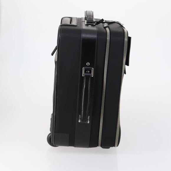 PRADA Carry Case Nylon Leather Black Silver Auth SW1789