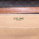 CELINE Macadam Canvas Shoulder Bag PVC Leather Brown Gold Auth SW1792-14