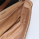 CELINE Macadam Canvas Shoulder Bag PVC Leather Brown Gold Auth SW1792-16