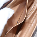 CELINE Macadam Canvas Shoulder Bag PVC Leather Brown Gold Auth SW1792-18