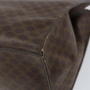 CELINE Macadam Canvas Tote Bag PVC Leather 2way Brown Gold Auth SW1793-15