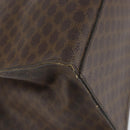 CELINE Macadam Canvas Tote Bag PVC Leather 2way Brown Gold Auth SW1793-16