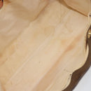 CELINE Macadam Canvas Tote Bag PVC Leather 2way Brown Gold Auth SW1793-10