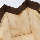 CELINE Macadam Canvas Tote Bag PVC Leather 2way Brown Gold Auth SW1793-19