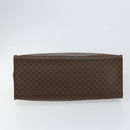 CELINE Macadam Canvas Tote Bag PVC Leather 2way Brown Gold Auth SW1793-5