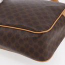 CELINE Macadam Canvas Shoulder Bag PVC Leather Brown Gold Auth SW1794-16