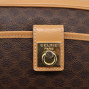 CELINE Macadam Canvas Shoulder Bag PVC Leather Brown Gold Auth SW1794-18