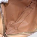 CELINE Macadam Canvas Shoulder Bag PVC Leather Brown Gold Auth SW1794-10