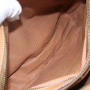 CELINE Macadam Canvas Shoulder Bag PVC Leather Brown Gold Auth SW1794-21