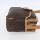 CELINE Macadam Canvas Shoulder Bag PVC Leather Brown Gold Auth SW1794-4