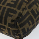 FENDI Zucca Canvas Clutch Bag Black Brown Auth SW1796-10