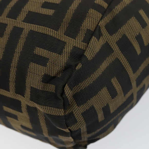 FENDI Zucca Canvas Clutch Bag Black Brown Auth SW1796