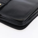 FENDI Shoulder Bag Leather Black Gold Auth SW1797-15