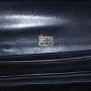 FENDI Shoulder Bag Leather Black Gold Auth SW1797-10