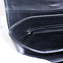 FENDI Shoulder Bag Leather Black Gold Auth SW1797-17