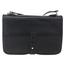 FENDI Shoulder Bag Leather Black Gold Auth SW1797-2