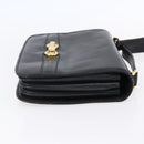 FENDI Shoulder Bag Leather Black Gold Auth SW1797-4