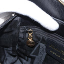 Salvatore Ferragamo Gancini Hand Bag Leather Black Gold Auth SW1799-20