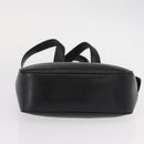 Salvatore Ferragamo Gancini Hand Bag Leather Black Gold Auth SW1799-9