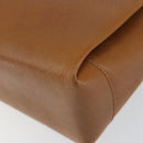 GUCCI Shoulder Bag Leather Brown Gold Auth SW1800-9