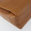 GUCCI Shoulder Bag Leather Brown Gold Auth SW1800-14