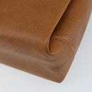 GUCCI Shoulder Bag Leather Brown Gold Auth SW1800-15