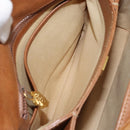 GUCCI Shoulder Bag Leather Brown Gold Auth SW1800-20