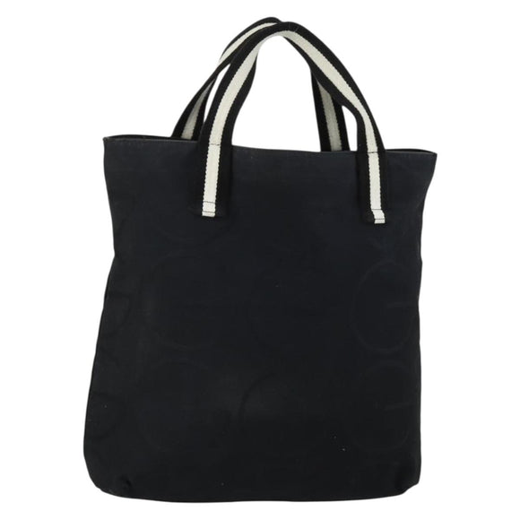 GUCCI GG Canvas Sherry Line Hand Bag Black 123439 Auth SW1801