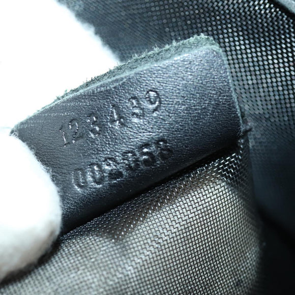 GUCCI GG Canvas Sherry Line Hand Bag Black 123439 Auth SW1801