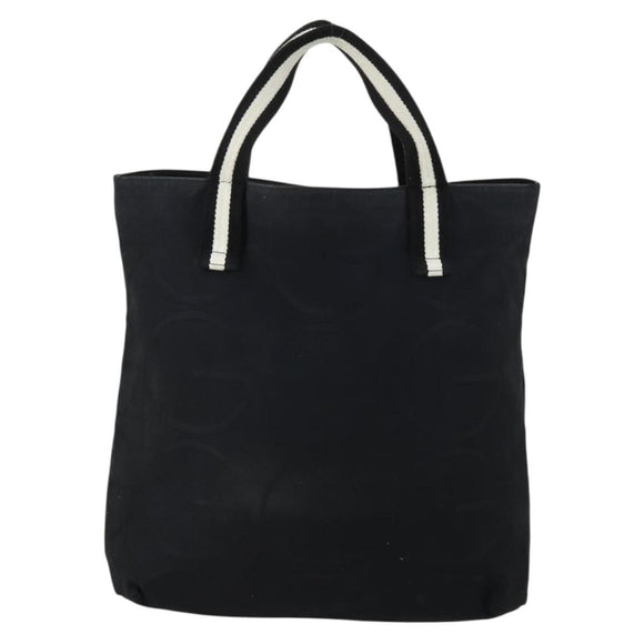 GUCCI GG Canvas Sherry Line Hand Bag Black 123439 Auth SW1801